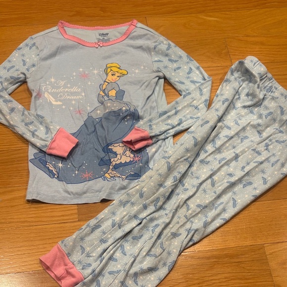 Disney Other - Disney Cinderella Kids Pajama Set - Light Blue and Pink